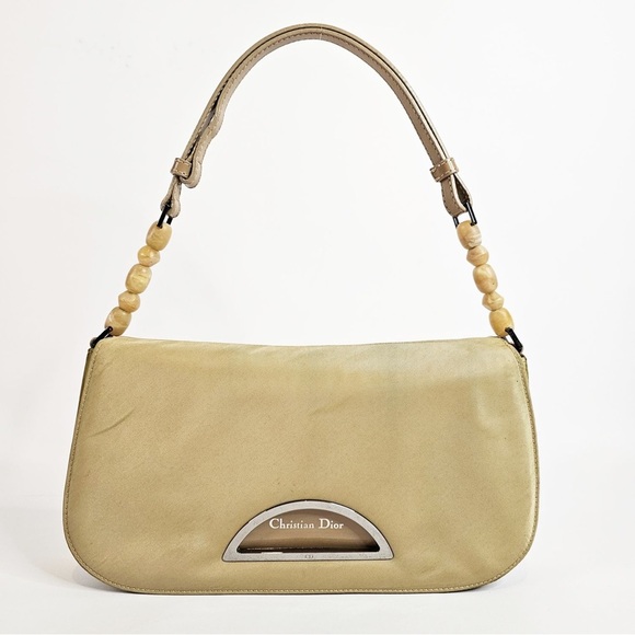 Dior Handbags - Authentic Christian Dior Beige Marble Malice Nylon Bag